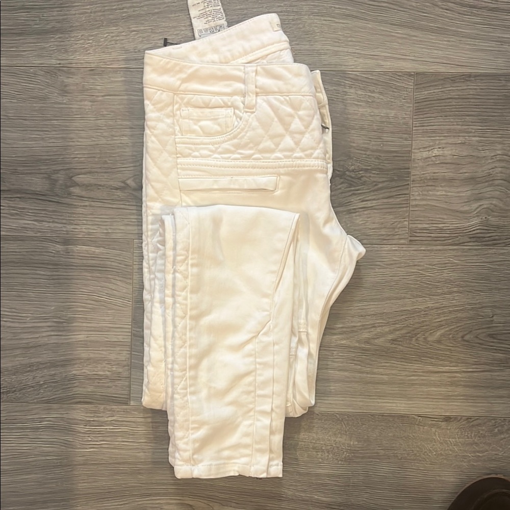 Maje White Skinny Jeans with Tapered Fit and Contrast Stitching - Picture 4 of 7